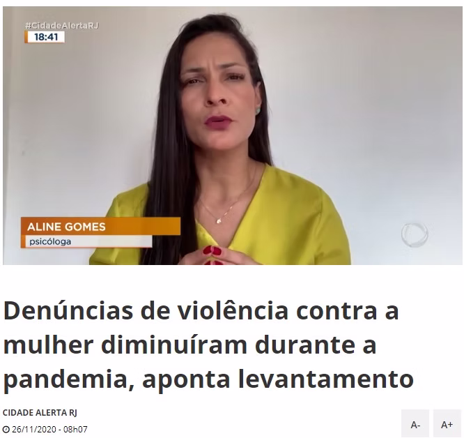 Entrevista concedida ao Programa Cidade Alerta da Rede Record